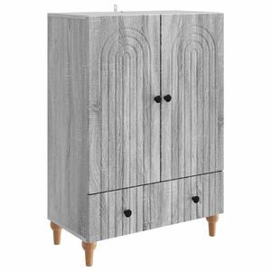 vidaXL Bufet cu sertar Sonoma gri 66 x 34,5 x 95 cm Lemn prelucrat