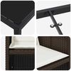 vidaXL Set de masă pentru grădină cu pernă 9 pcs Maro poliratan