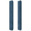 vidaXL Tăblie pat cu urechi albastru &icirc;nchis 147x16x118/128 cm catifea