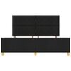 vidaXL Cadru de pat cu headboard Negru 180 x 200 cm țesătură