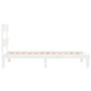 vidaXL Cadru pat fără saltea, alb, 100x200 cm, lemn masiv pin