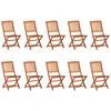 vidaXL Set mobilier de grădină 11 piese 220x90x75cm, lemn masiv acacia