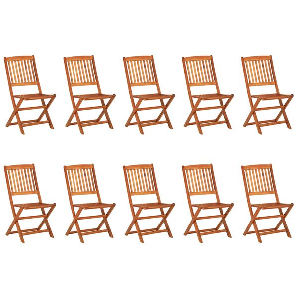vidaXL Set mobilier de grădină 11 piese 220x90x75cm, lemn masiv acacia
