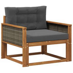 vidaXL Canapea Medie pentru Exterior natural