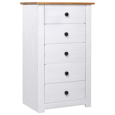 vidaXL Servantă, alb, 46 x 40 x 89 cm, lemn de pin, gama Panama