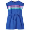 vidaXL Rochie pentru copii cu șnur, albastru cobalt, 128