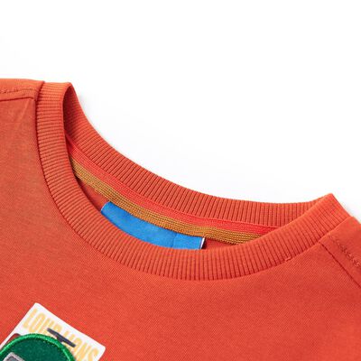 Tricou de copii mâneci lungi, portocaliu, 92