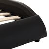 vidaXL Cadru de pat cu LED, negru și alb, 180x200 cm, piele ecologică
