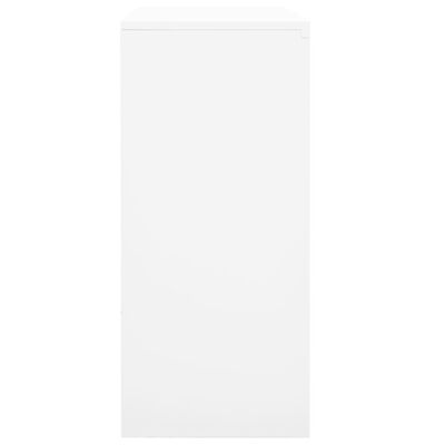 vidaXL Dulap de birou cu ușă glisantă, alb, 90x40x90 cm, oțel