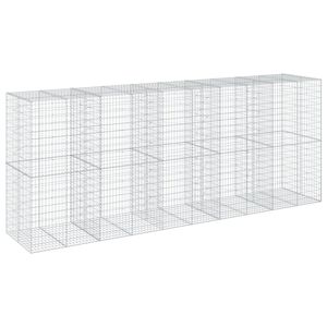 vidaXL Coș gabion cu capac, 500x100x200 cm, fier galvanizat