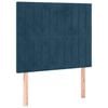 vidaXL Tăblie de pat albastru &icirc;nchis 90x5x118/128 cm catifea