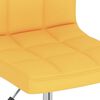 vidaXL Scaune de bucătărie pivotante, 2 buc., galben muștar, textil