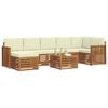 vidaXL Set canapea sectională cu pernă 8 pcs Natural și Crem