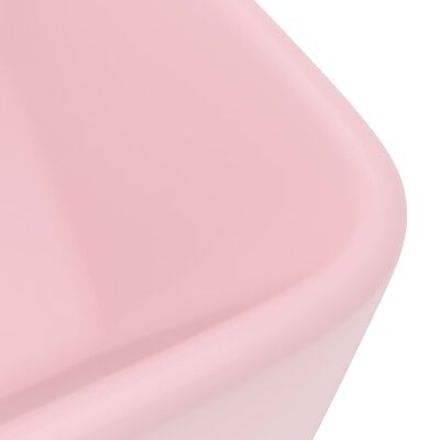 vidaXL Chiuvetă de baie lux, roz mat, 41 x 30 x 12 cm, ceramică