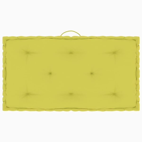 vidaXL Perne de podea pentru paleți, 7 buc., verde măr, bumbac