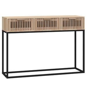 vidaXL Masă consolă, 105x30x75 cm, lemn prelucrat și fier