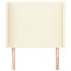 vidaXL Tăblie de pat cu aripioare, crem, 93x16x118/128 cm, piele eco