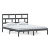 vidaXL Cadru de pat, gri, 160x200 cm, lemn masiv de pin