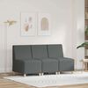 vidaXL Unitate Sofa Modulară Fără Brațe 3 pcs Gri &icirc;nchis