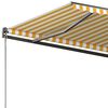 vidaXL Copertină autonomă retractabilă automat galben&alb 300x250 cm