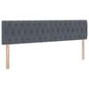 vidaXL Pat cu storage cu saltea cu headboard Gri &icirc;nchis 90 x 200 cm