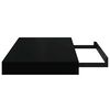 vidaXL Raft de perete suspendat, negru extralucios, 40x23x3,8 cm, MDF