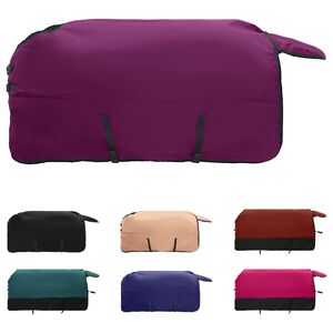 vidaXL Pătură pentru cai Verde &icirc;nchis și negru 105 cm Poliester