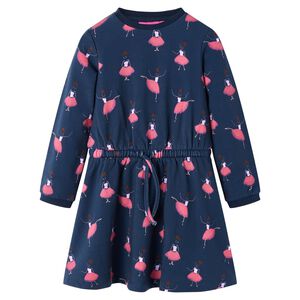 vidaXL Rochie pentru copii, bleumarin, 104