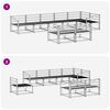 vidaXL Set de canapele de exterior 8 pcs natural Lemn Solid de Acacia