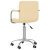 vidaXL Scaune de sufragerie pivotante 4 buc. crem piele artificială