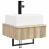 vidaXL Basin de spălare montat pe perete Stejar Sonoma 40 x 41 x 39 cm