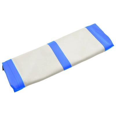 vidaXL Saltea gimnastică gonflabilă cu pompă albastru 800x100x20cm PVC