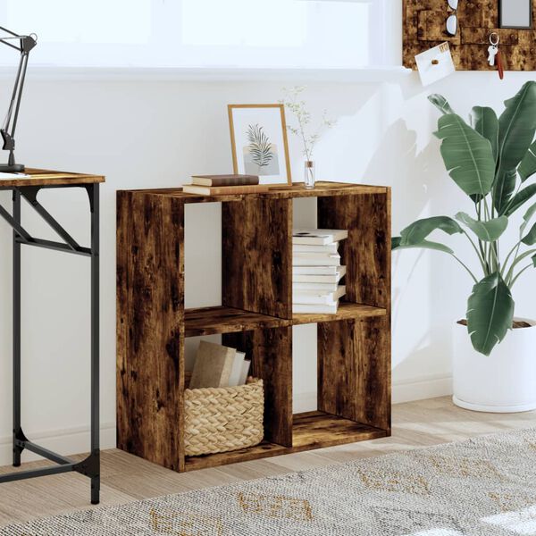 vidaXL Bibliotecă, stejar afumat, 68,5x32x68,5 cm, lemn compozit