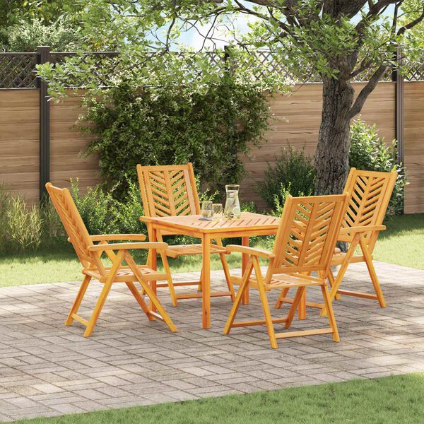 vidaXL Scaun pentru Grădină 4 pcs Maro 57 x 72 x 109 cm