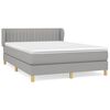 vidaXL Pat continental, gri deschis, 140x200 cm, material textil