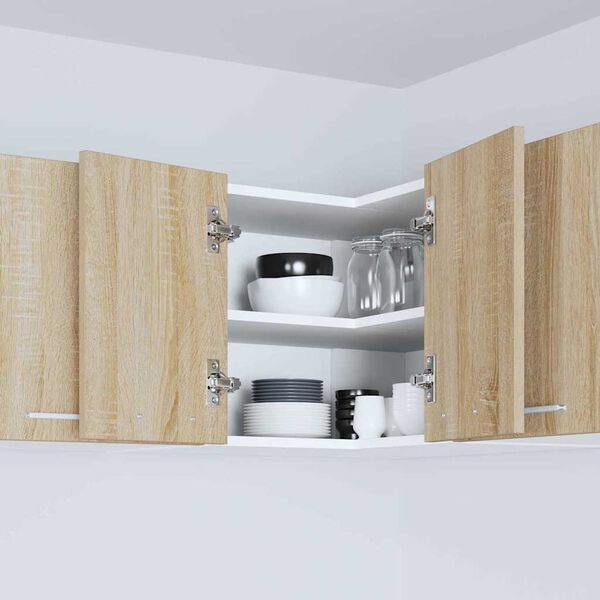 vidaXL Dulap suspendat Stejar Sonoma și Alb 57 x 57 x 40 cm