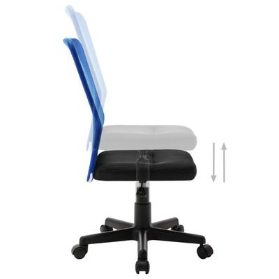 vidaXL Scaun de birou, negru și albastru, 44x52x100 cm, plasă textilă