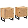 vidaXL Dulap de noapte 2 buc. natural 40 x 33 x 46 cm