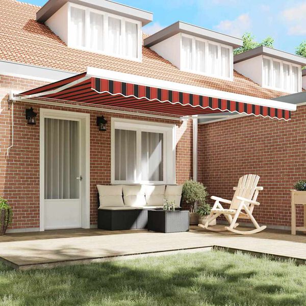vidaXL Cortina Retractabilă Manual Galben și portocalie 400 &times; 350 cm