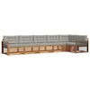 vidaXL Set de canapele de exterior 6 buc. Gri natural și deschis