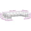 vidaXL Seturi de canapele 10 pcs Natural și Crem Lemn Solid de Acacia