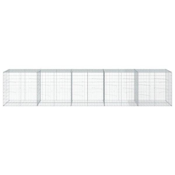 vidaXL Coș gabion cu capac, 500x100x100 cm, fier galvanizat