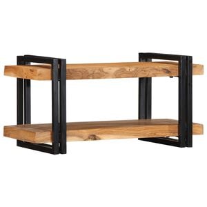 vidaXL Raft de perete 70x33x35 cm din lemn masiv de salc&acirc;m