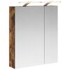 vidaXL Dulap cu oglindă pentru baie Stejar fumuriu 60 x 14,5 x 70 cm
