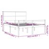 vidaXL Cadru de pat senior cu tăblie, 160x200 cm, gri, lemn masiv