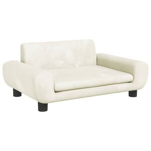 vidaXL Canapea pentru copii, crem, 70x45x33 cm, catifea