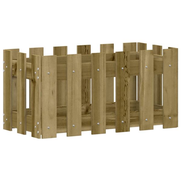 vidaXL Jardinieră grădină design gard 60x30x30cm lemn de pin impregnat