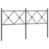 vidaXL Tăblie de pat de schimb metalică, negru, 150 cm