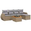 vidaXL Set canapele de grădină cu perne, 6 piese, bej, poliratan