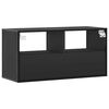 vidaXL Dulap TV, negru, 80x31x39,5 cm, lemn prelucrat și metal